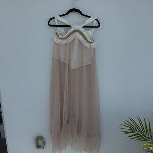 Sheer mesh maxi dress